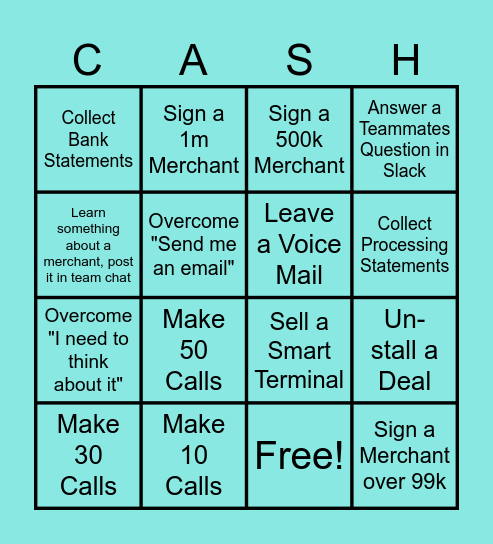 Commerce Sales May 2024 Bingo Card