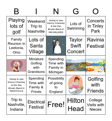 BOHR Summer Plans Bingo Card
