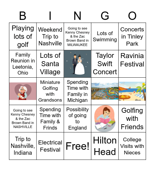 BOHR Summer Plans Bingo Card