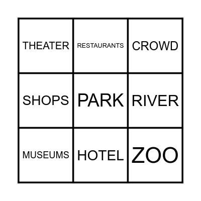 CITIES Bingo Card