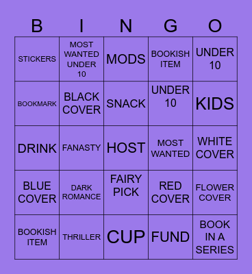BOOK FAIRY BINGO Card