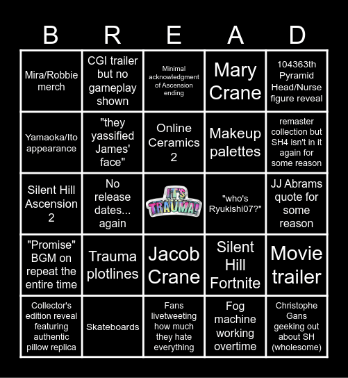 Silent Hill Transmission 2 bingo card Bingo Card