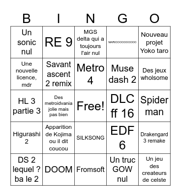 Conf JV 2024 Bingo Card