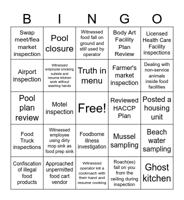 REHS Bingo Card