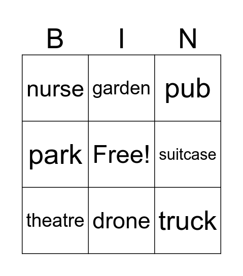 Defining and Non-Defining Bingo Card