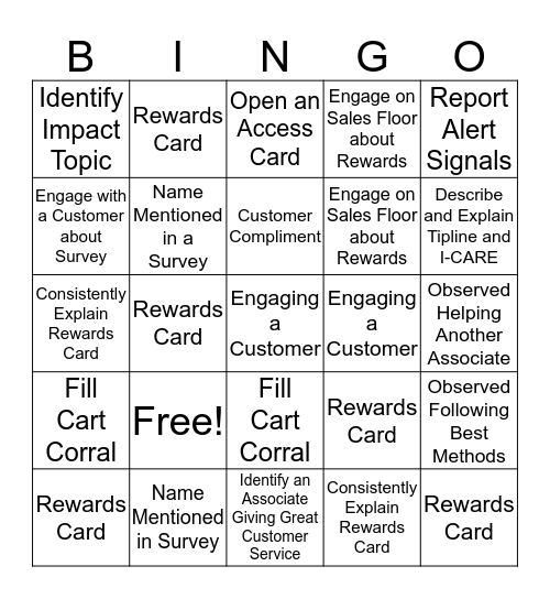 T.J.Maxx Bingo  Bingo Card