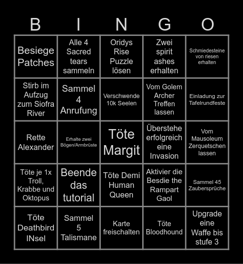 PS ERL Bingo Card