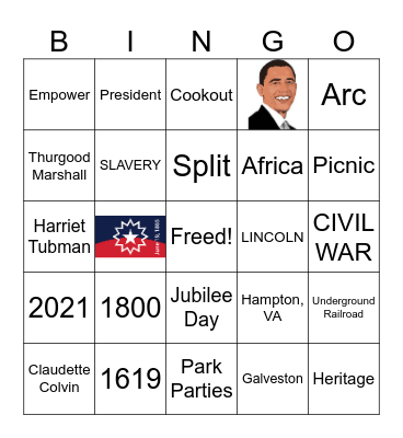 Juneteenth ESH 6 Bingo Card