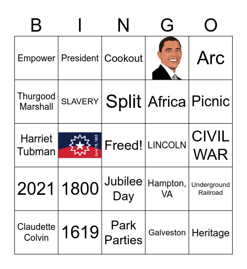 Juneteenth ESH 6 Bingo Card