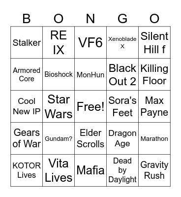 Summa Bingo Card