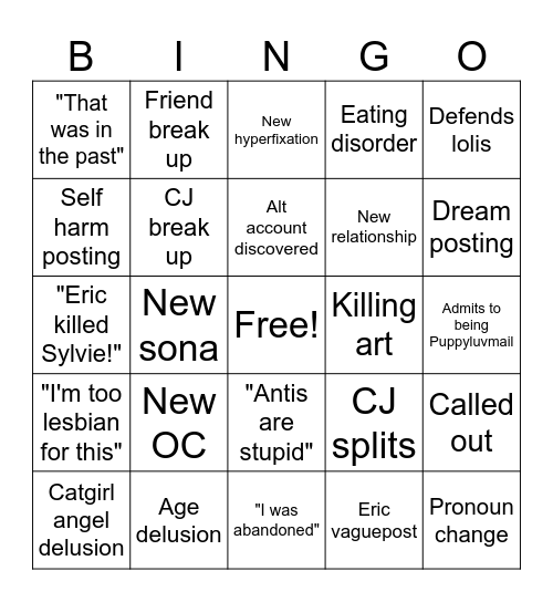 Peanut bingo May 2024 Bingo Card