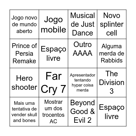 Bingo da Bugsoft Bingo Card