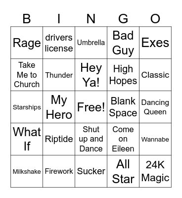 Celebration Choir Trip 2024 Bingo Card