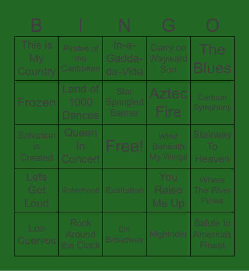 4H Band :) Bingo Card