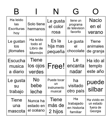 Bingo Card
