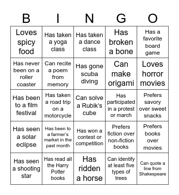 Bingo - Colleagues' Edition Bingo Card