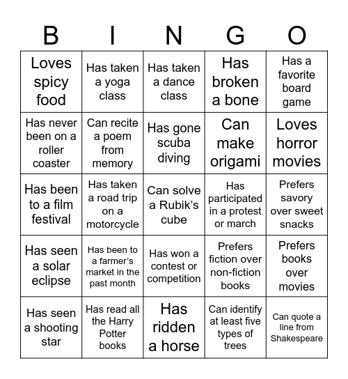 Bingo - Colleagues' Edition Bingo Card