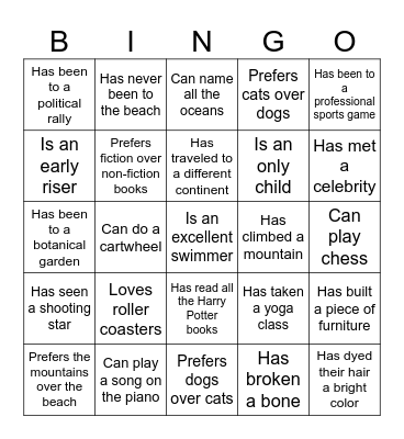 Bingo - Colleagues' Edition Bingo Card