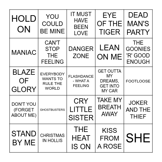 JONATHAN'S MOVIES Bingo Card