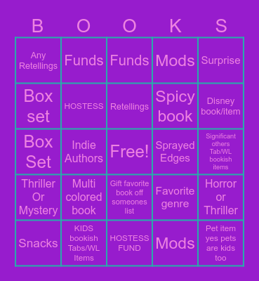 Book Dragon Shmingo Bingo Card