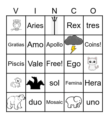 VINCO!!! Bingo Card