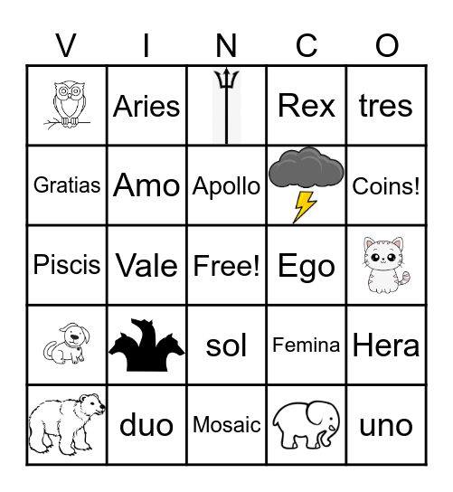VINCO!!! Bingo Card