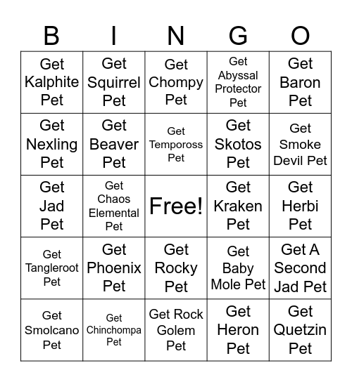 Ifrit Egi Bingo Card