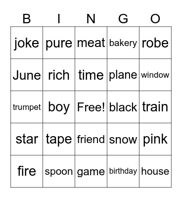 M(F) Wind 2-A BINGO Card