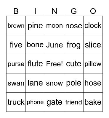 MF Wind 2-A BINGO Card