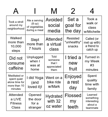 DAILY WINS Bingo Card