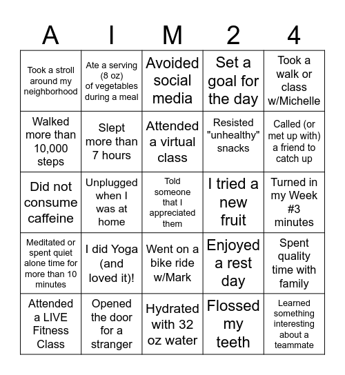 DAILY WINS Bingo Card