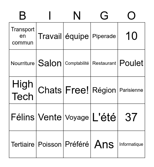 Bingo Card