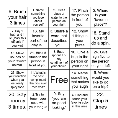 Positive Self-Talk BINGO! Bingo Card