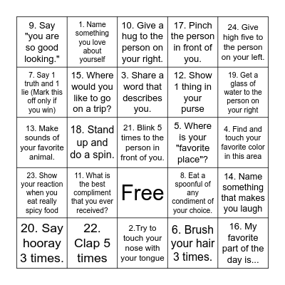 Positive Self-Talk BINGO! Bingo Card