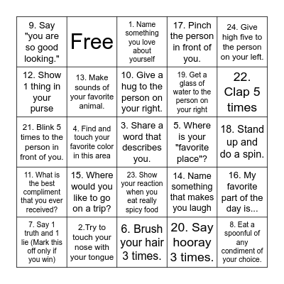 Positive Self-Talk BINGO! Bingo Card