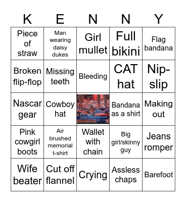Howdy y'all! Bingo Card
