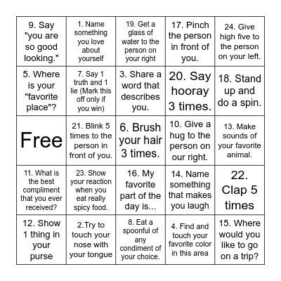 Positive Self-Talk BINGO! Bingo Card