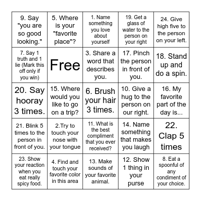 Positive Self-Talk BINGO! Bingo Card