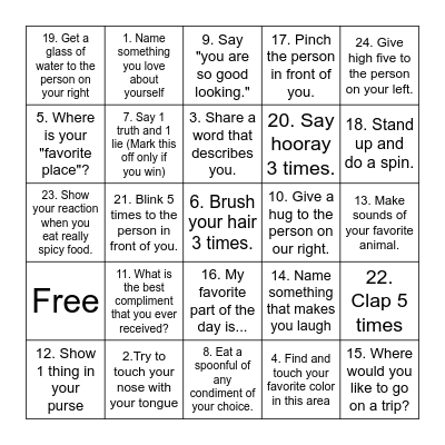 Positive Self-Talk BINGO! Bingo Card