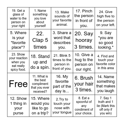 Positive Self-Talk BINGO! Bingo Card