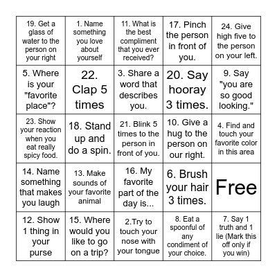 Positive Self-Talk BINGO! Bingo Card