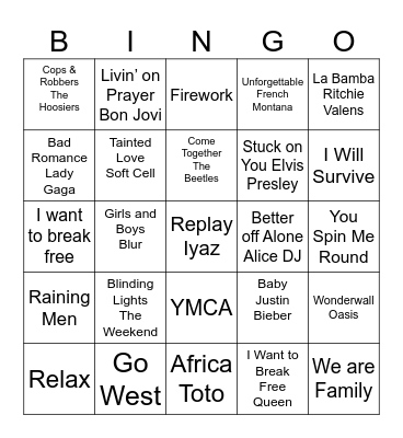 Pride Bingo! Bingo Card