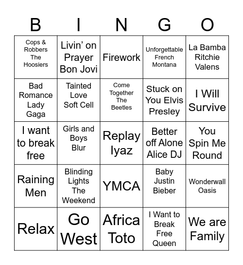 Pride Bingo! Bingo Card