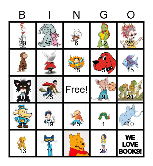 Book Character BINGO Card