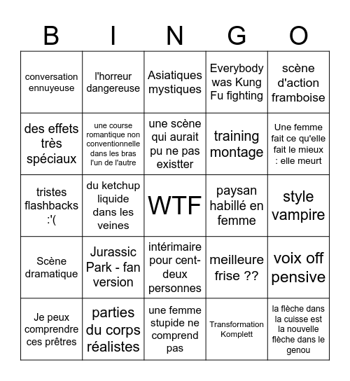 Distribue un cul sec à ta première ligne de finie, Bois pour chaque carré barré,Bois si il dit "père" Bingo Card