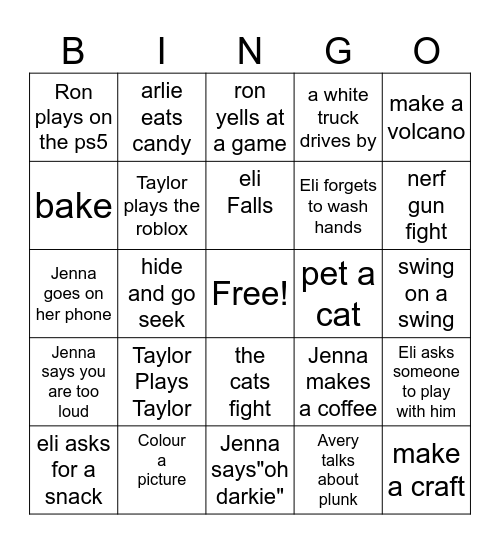 PA DAY BINGO Card