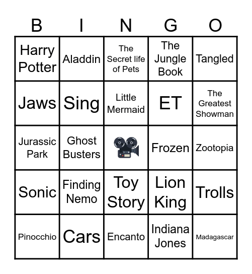 Movie Bingo Card