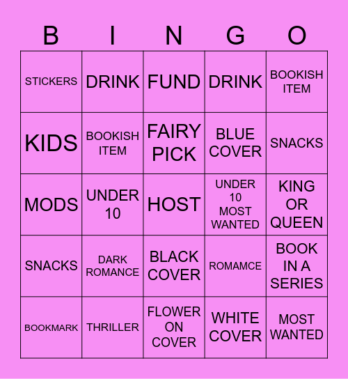 HAPPY FAIRY FRIDAY Bingo Card