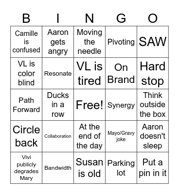 HR Bingo Card
