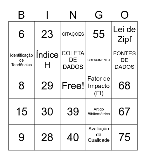 Number Bingo 1-75 Bingo Card